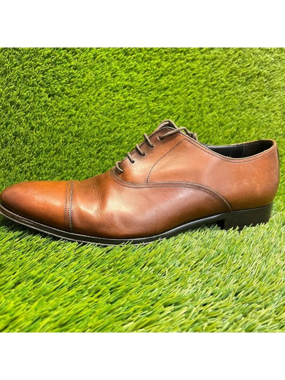 To Boot New York Anton Mens Size 11.5 Brown Classic Brogue Cap Toe Oxford Shoes